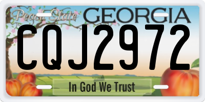 GA license plate CQJ2972