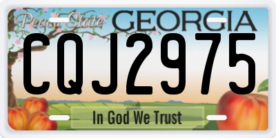 GA license plate CQJ2975