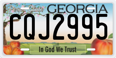 GA license plate CQJ2995