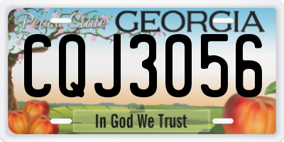 GA license plate CQJ3056