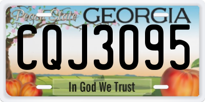 GA license plate CQJ3095