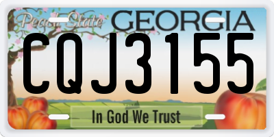GA license plate CQJ3155