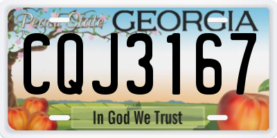 GA license plate CQJ3167