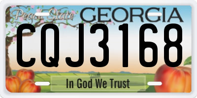 GA license plate CQJ3168