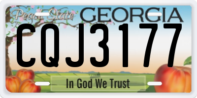 GA license plate CQJ3177