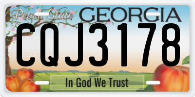 GA license plate CQJ3178