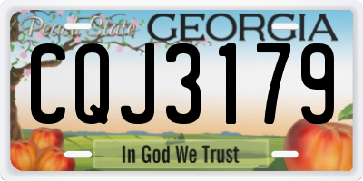 GA license plate CQJ3179