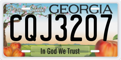 GA license plate CQJ3207