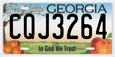 GA license plate CQJ3264