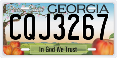 GA license plate CQJ3267