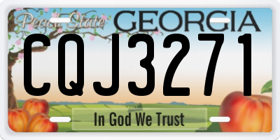 GA license plate CQJ3271