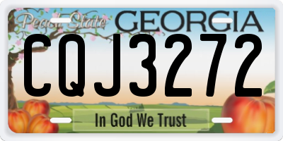 GA license plate CQJ3272