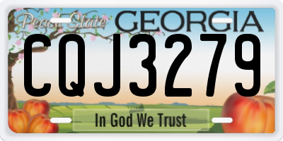 GA license plate CQJ3279