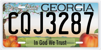GA license plate CQJ3287