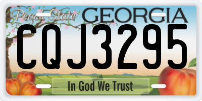 GA license plate CQJ3295