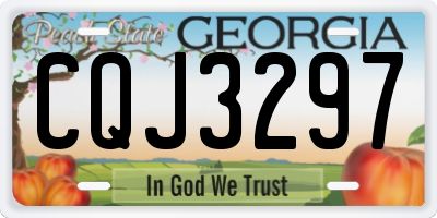 GA license plate CQJ3297