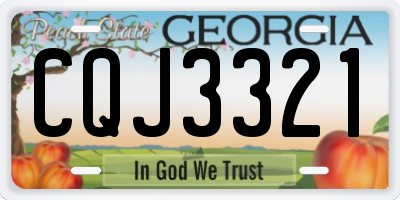 GA license plate CQJ3321