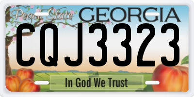GA license plate CQJ3323