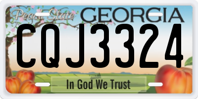 GA license plate CQJ3324