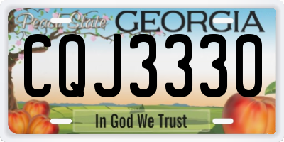 GA license plate CQJ3330