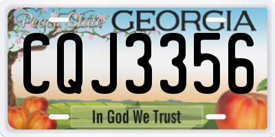 GA license plate CQJ3356