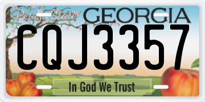 GA license plate CQJ3357
