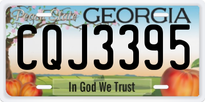 GA license plate CQJ3395