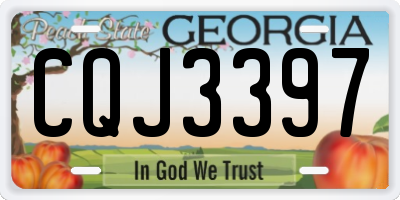 GA license plate CQJ3397
