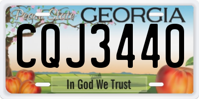 GA license plate CQJ3440