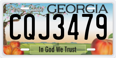 GA license plate CQJ3479