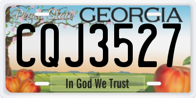GA license plate CQJ3527