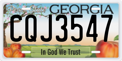 GA license plate CQJ3547