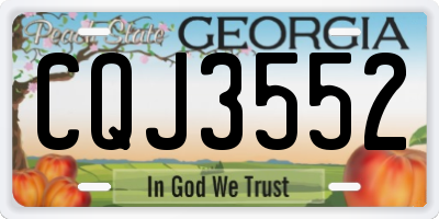 GA license plate CQJ3552