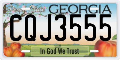 GA license plate CQJ3555