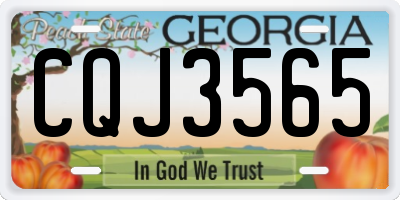 GA license plate CQJ3565