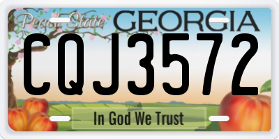GA license plate CQJ3572
