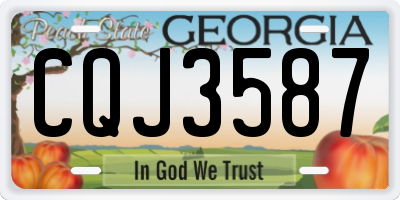 GA license plate CQJ3587