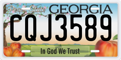 GA license plate CQJ3589