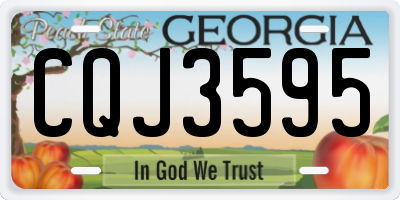 GA license plate CQJ3595