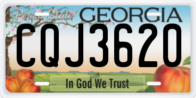 GA license plate CQJ3620