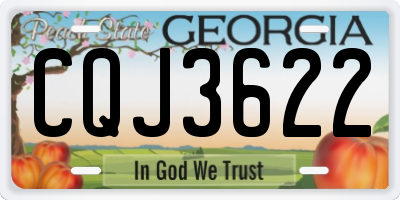 GA license plate CQJ3622