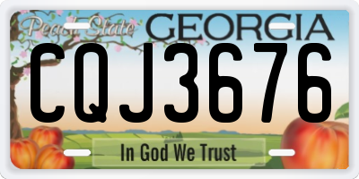 GA license plate CQJ3676