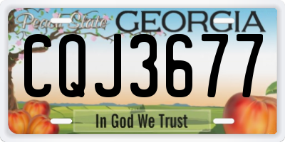 GA license plate CQJ3677
