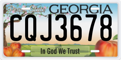 GA license plate CQJ3678
