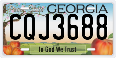GA license plate CQJ3688