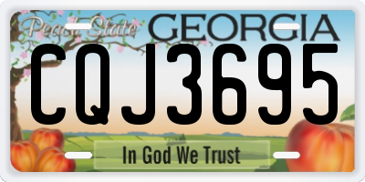 GA license plate CQJ3695