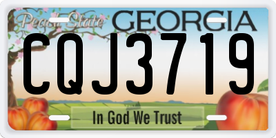 GA license plate CQJ3719