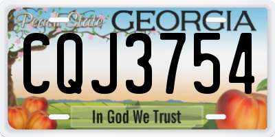 GA license plate CQJ3754