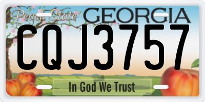 GA license plate CQJ3757