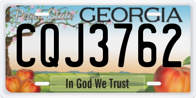 GA license plate CQJ3762